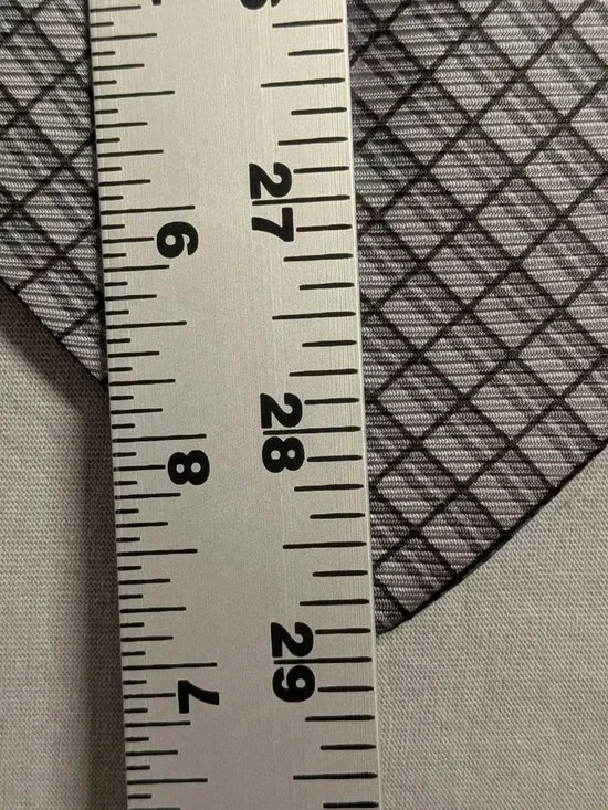 Claiborne Men's Geometric Grid Blue Grey Handmade Silk Necktie Tie - Picture 3 of 6